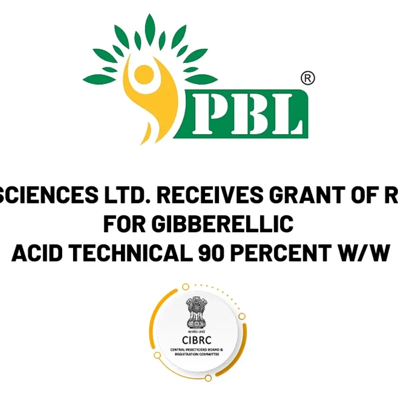 Peptech Biosciences Ltd. receives grant of registration for Gibberellic Acid Technical 90 percent w/w